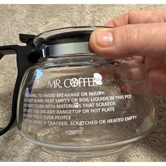 Mr. Coffee 4-Cup Glass Replacement Decanter Comfort Handle Drip-Resistant Spout - Picture 7 of 9